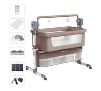 Lit bebe evolutive electrique Magic ZC Lit bébé Pliage en un clic Inclinaison pour l'alimentation Lecteur Bluetooth Max 80kg