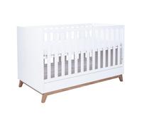 Lit bébé Lina 70x140 cm blanc Marron