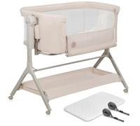 Lit bébé LIONELO Leonie Plus 3en1 avec matelas - Hauteur et inclinaison réglables - Beige