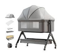 Lit bebe Magic ZC Lit bebe cododo evolutive Panier de Rangement Table à Langer Hauteur Réglable Avec matelas Jusqu'à 20kg 0-24