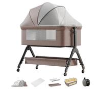 Lit bebe Magic ZC Lit bebe evolutive Cododo 0-24 Mois Table à Langer Panier de Rangement Hauteur Réglable Avec matelas Jusqu'à 20kg