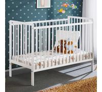 Lit Bébé & Matelas "Cypi" 60x120cm Blanc