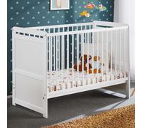 Lit Bébé & Matelas "Tymek" 124cm Blanc