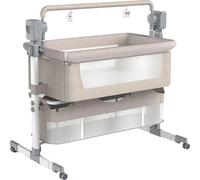 Lit bébé, mécanisme de bascule, lit bébé multifonctionnel, matériau métallique, KHAKI