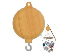 Lit bébé mobile avec moteur de musique grain en bois, crèche mobile box de
