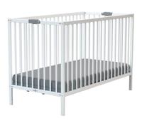 WEBABY - Lit bébé pliant en bois 60x120cm Blanc FLEX| Bois massif | Dès la naissance| Sommier à lattes | Compact | Transportable | Pliable |Gain de place | Lit de voyage