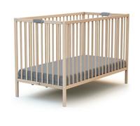 WEBABY Lit à barreaux pliable bois naturel non verni 60x120 cm
