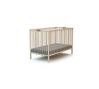 WEBABY Lit à barreaux pliable bois naturel non verni 60x120 cm