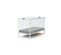 WEBABY - Lit bébé pliant en bois 60x120cm Blanc FLEX| Bois massif | Dès la naissance| Sommier à lattes | Compact | Transportable | Pliable |Gain de place | Lit de voyage