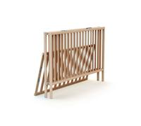 Lit Bébé Pliant En Bois Hêtre Brut 60 X 120 Cm Marron