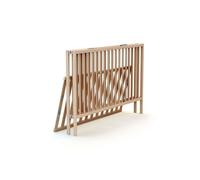 Lit Bébé Pliant En Bois Hêtre Brut 60 X 120 Cm Marron