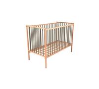 Lit Remi, 60cm x 120cm Taille, Bicolore Gris et Naturel