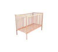 Lit bébé REMI réglable en hauteur en hêtre massif naturel 60x120 Bois clair