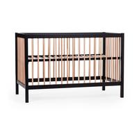 Lit Bébé Sommier À Lattes Hauteur Réglable 120x60 Cm Noir 60X120