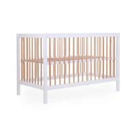 CHILDHOME Lit à barreaux 97 bois blanc/naturel 60x120 cm
