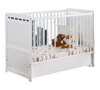 Lit bébé TYMEK Plus - bois blanc avec tiroir
