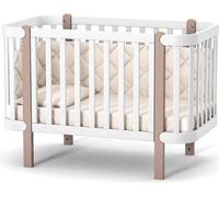 Lit bébé Veres Monaco avec côté amovible (120x60 cm) - capote blanche