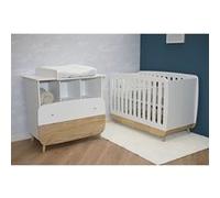 Lit berceau bébé " Firmiana " - 60 x 120 cm - Blanc mat Blanc G