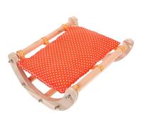 Lit-berceau pour Hamster, Confortable et Réutilisable, Bois Tissu Orange