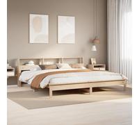 Vidaxl Lit Bibliothèque Sans Matelas 90x190 Cm Bois De Pin Massif Marron