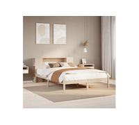 Lit bibliothèque sans matelas 120x190 cm bois de pin massif 3321532