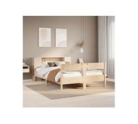 Lit bibliothèque sans matelas 120x190 cm bois de pin massif 3322960