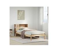 Lit Bibliothèque sans Matelas Adulte Sommier à Lattes Chambre Pin Massif vidaXL