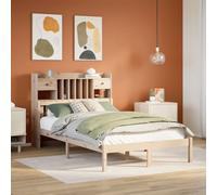 Lit Bibliothèque sans Matelas Adulte Sommier à Lattes Bois de Pin Massif vidaXL