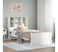 Lit Bibliothèque sans Matelas Adulte Sommier à Lattes Bois de Pin Massif vidaXL