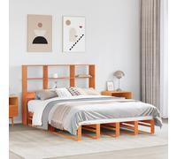 Lit Bibliothèque sans Matelas Adulte Sommier à Lattes Chambre Bois Massif vidaXL