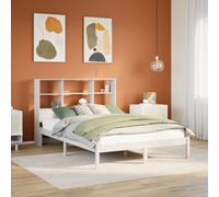 Vidaxl Lit Bibliothèque Sans Matelas Blanc 140x200 Cm Bois Pin Massif Blanc