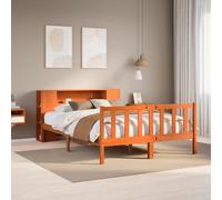 Lit Bibliothèque sans Matelas Adulte Sommier à Lattes Chambre Pin Massif vidaXL