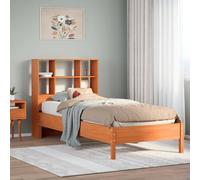 Vidaxl Lit Bibliothèque Sans Matelas Cire Marron 100x200 Cm Pin Massif Marron