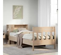 Lit Bibliothèque sans Matelas Adulte Sommier à Lattes Chambre Pin Massif vidaXL