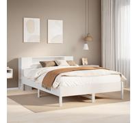 Lit Bibliothèque sans Matelas Adulte Sommier à Lattes Chambre Pin Massif vidaXL