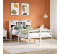 Lit Bibliothèque sans Matelas Adulte Sommier à Lattes Chambre Pin Massif vidaXL