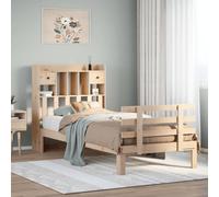 Lit Bibliothèque sans Matelas Adulte Sommier à Lattes Chambre Pin Massif vidaXL