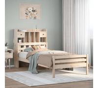 Lit Bibliothèque sans Matelas Adulte Sommier Chambre Bois de Pin Massif vidaXL