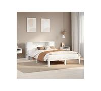 Lit Bibliothèque sans Matelas Adulte Sommier à Lattes Chambre Pin Massif vidaXL