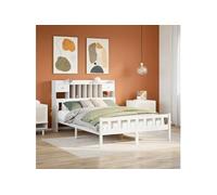 Lit Bibliothèque sans Matelas Adulte Sommier à Lattes Chambre Pin Massif vidaXL