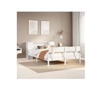 Lit Bibliothèque sans Matelas Adulte Sommier à Lattes Bois Pin Massif vidaXL