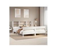 Lit Bibliothèque sans Matelas Adulte Sommier à Lattes Chambre Pin Massif vidaXL