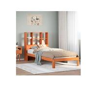 Lit Bibliothèque sans Matelas Adulte Sommier à Lattes Chambre Pin Massif vidaXL
