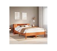 Lit Bibliothèque sans Matelas Adulte Sommier à Lattes Chambre Pin Massif vidaXL