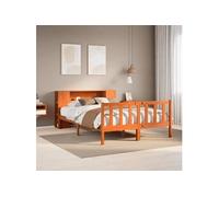 Lit Bibliothèque sans Matelas Adulte Sommier à Lattes Chambre Pin Massif vidaXL