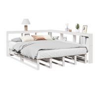 Lit bibliothèque sans matelas cire marron 90x190 cm pin massif lit vidaXL