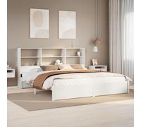 Lit Bibliothèque sans Matelas Étagère à Livres Chambre Bois de Pin Massif vidaXL