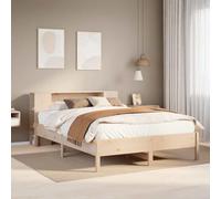 Vidaxl Lit Bibliothèque Sans Matelas 120x190 Cm Bois De Pin Massif Marron