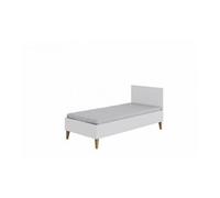 Lit blanc kubi sans tiroir, sans matelas 180/80