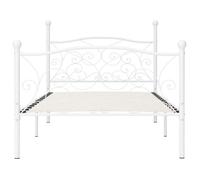 Lit Blanc - LEMON - Cadre de lit - sommier à lattes, sans matelas, avec sommier à lattes métal 90x200 cm FR234